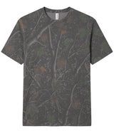Darkwood Tree Camo PRM180PT premium blank short sleeve t-shirt by Independent Trading Co., front view