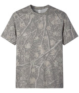Deadwood Tree Camo PRM180PT premium blank short sleeve t-shirt by Independent Trading Co., front view