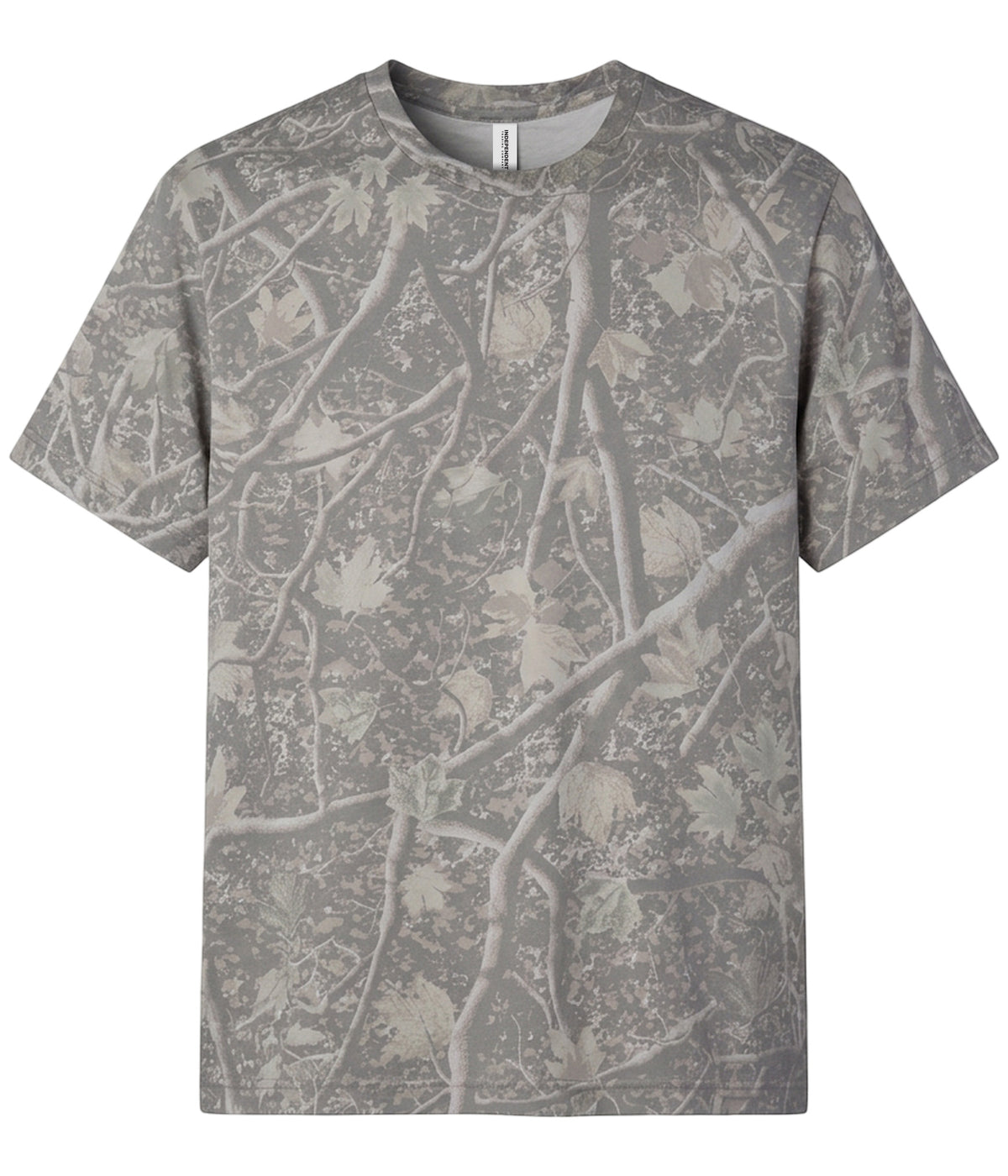 Deadwood Tree Camo PRM180PT premium blank short sleeve t-shirt by Independent Trading Co., front view
