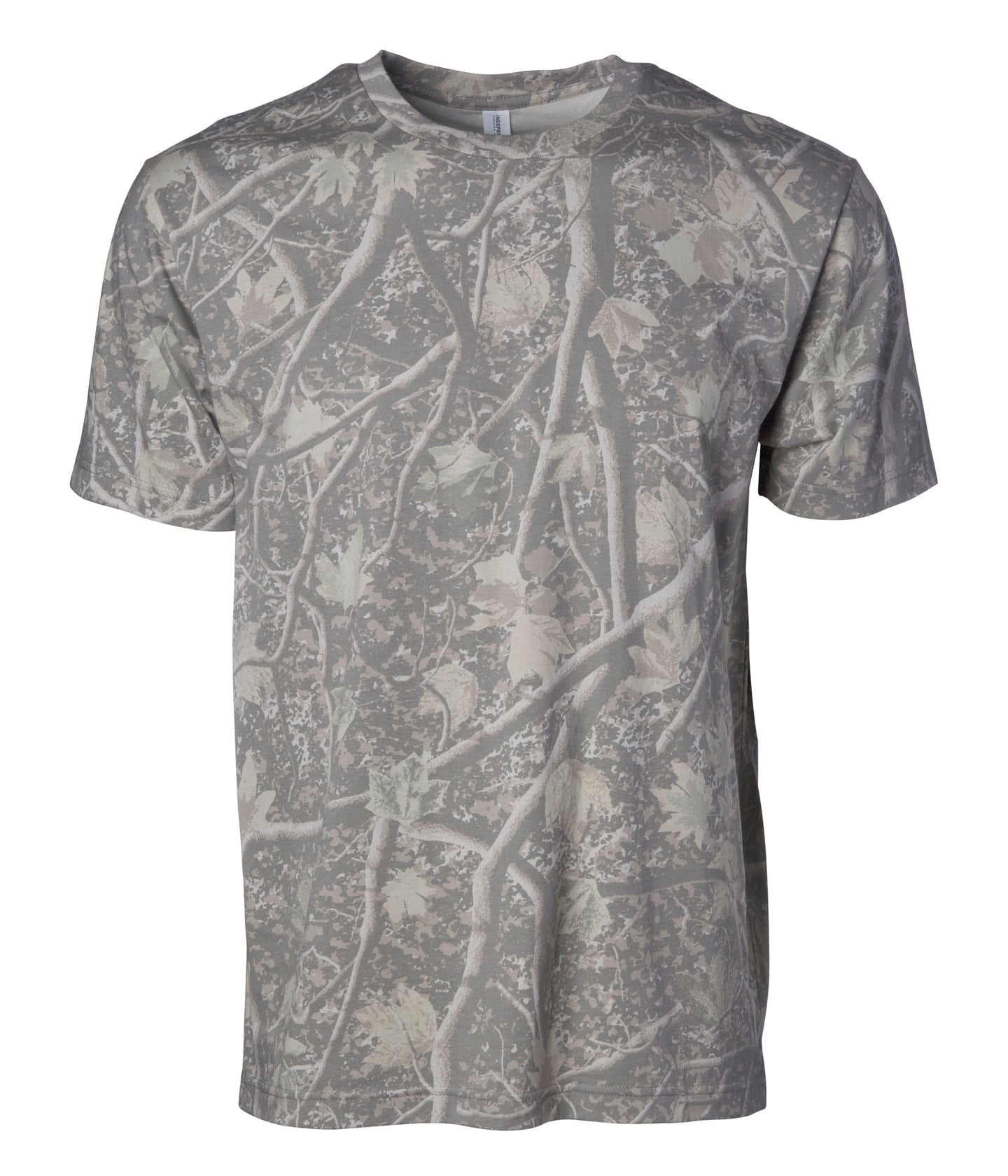 Deadwood Tree Camo patterned premium t-shirt on a white background