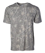 Deadwood Tree Camo patterned premium t-shirt on a white background