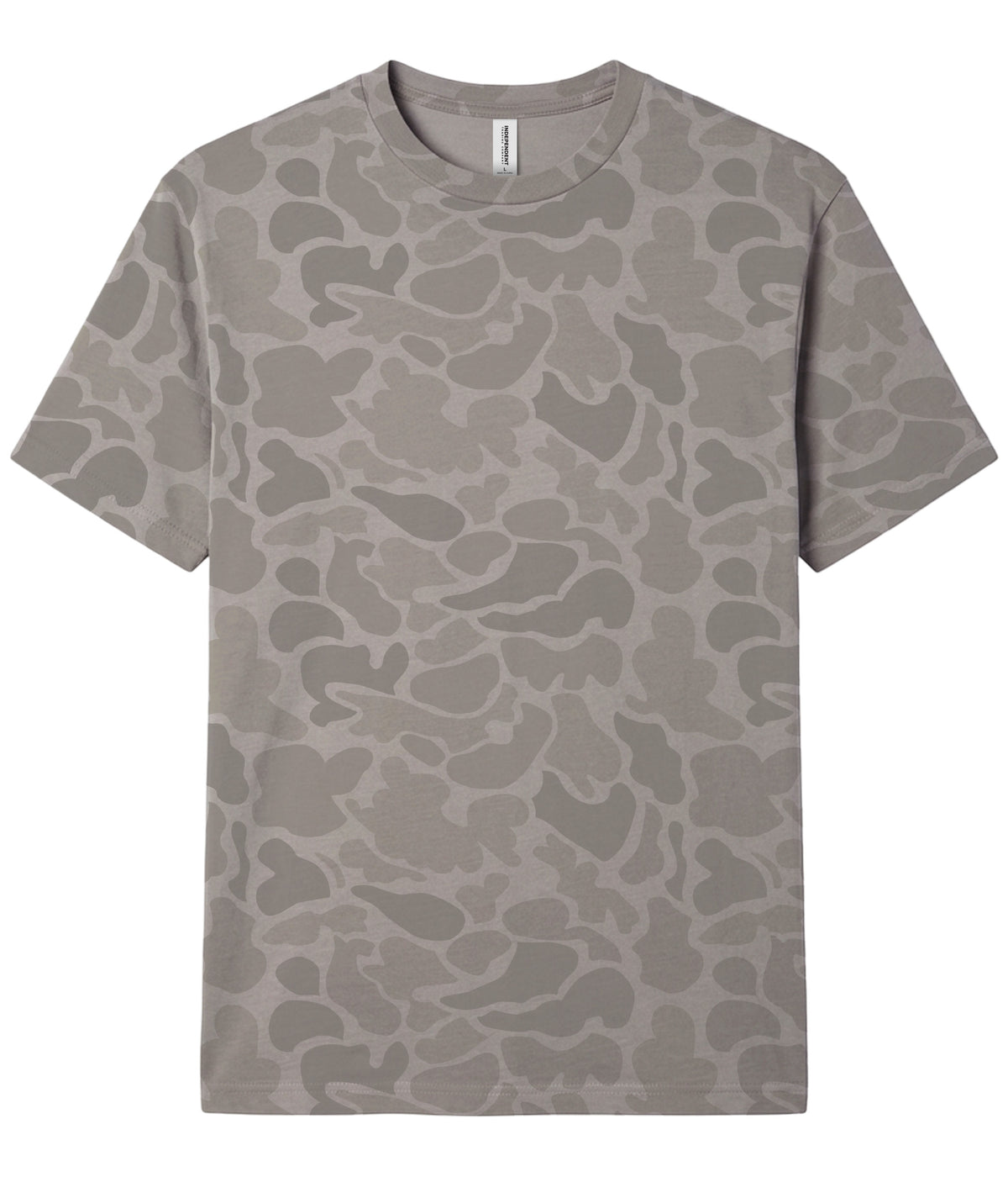 Desert Duck Camo PRM180PT premium blank short sleeve t-shirt by Independent Trading Co., front view