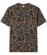 Duck Camo PRM180PT premium blank short sleeve t-shirt by Independent Trading Co., front view