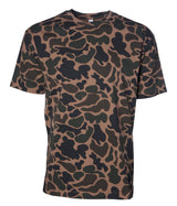 Duck Camo patterned premium t-shirt on a white background