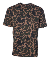 Duck Camo patterned premium t-shirt on a white background