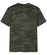 Forest Camo PRM180PT premium blank short sleeve t-shirt by Independent Trading Co., front view