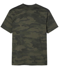Forest Camo PRM180PT premium blank short sleeve t-shirt by Independent Trading Co., front view