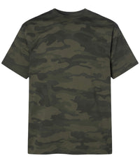 Forest Camo PRM180PT premium blank short sleeve t-shirt by Independent Trading Co., front view