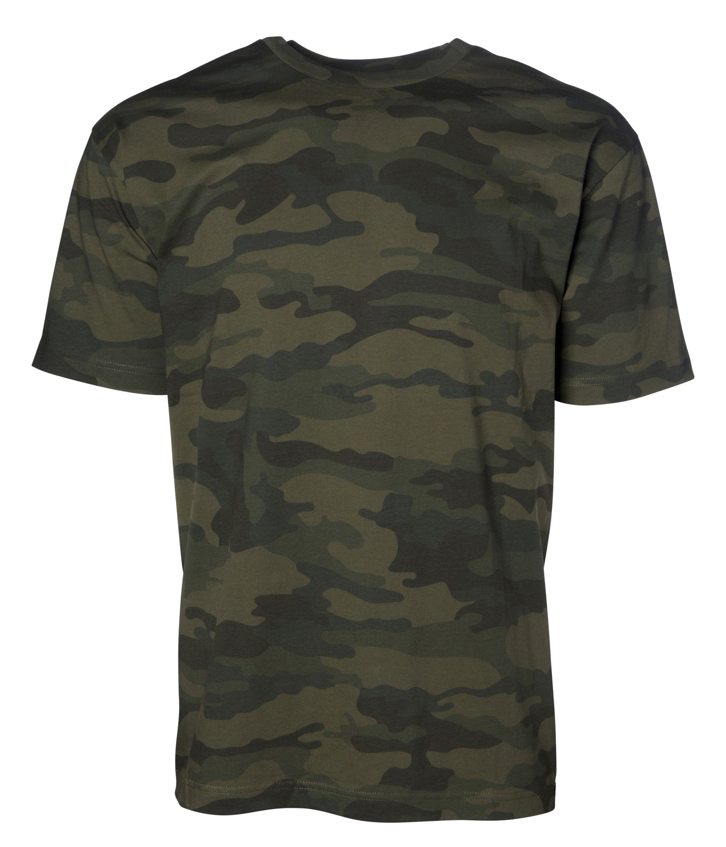 Forest Camo patterned premium t-shirt on a white background