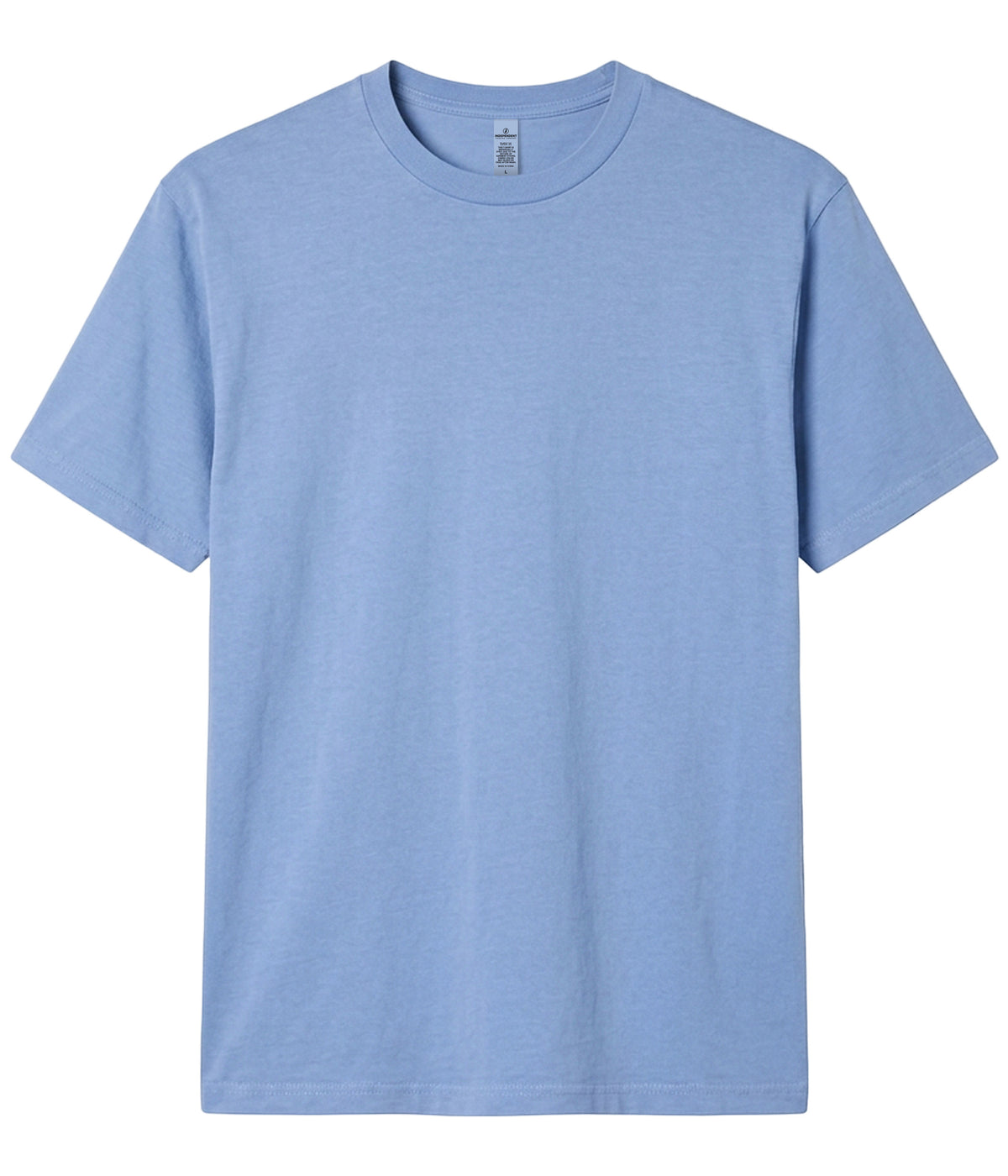 Pigment Light Blue PRM180PT premium blank short sleeve t-shirt by Independent Trading Co., front view