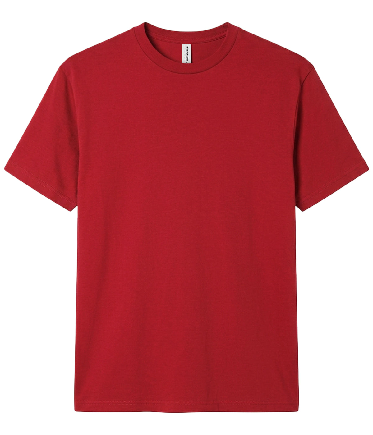 Red PRM180PT premium blank short sleeve t-shirt by Independent Trading Co., front view