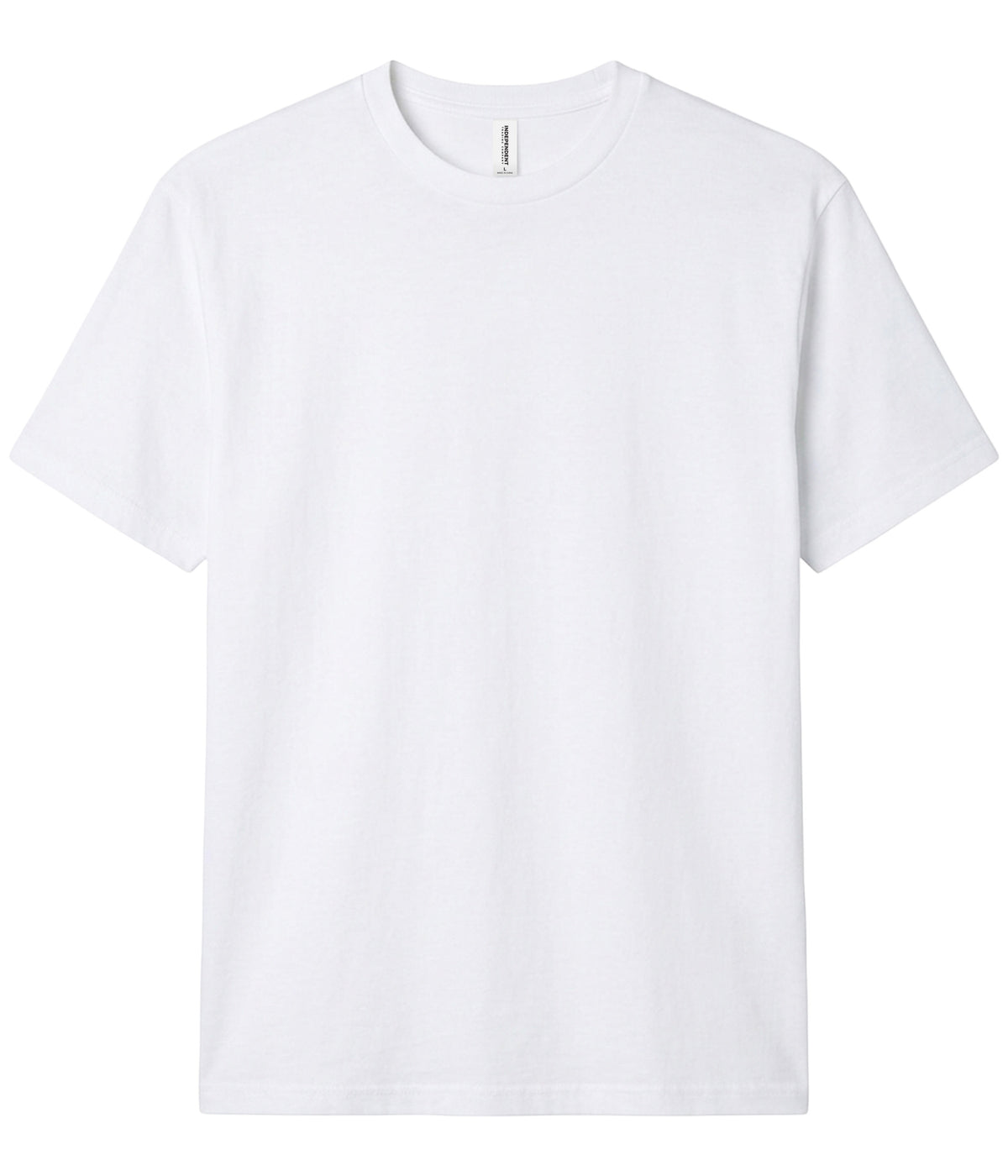 White PRM180PT premium blank short sleeve t-shirt by Independent Trading Co., front view