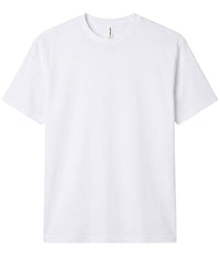 White PRM180PT premium blank short sleeve t-shirt by Independent Trading Co., front view