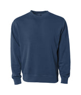 9oz. Unisex Midweight Pigment Dye Crew in Pigment Indigo - Independent Trading Company