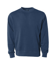 9oz. Unisex Midweight Pigment Dye Crew in Pigment Indigo - Independent Trading Company