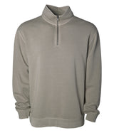 pigment dye quarter zip sweatshirt in color pigment cement