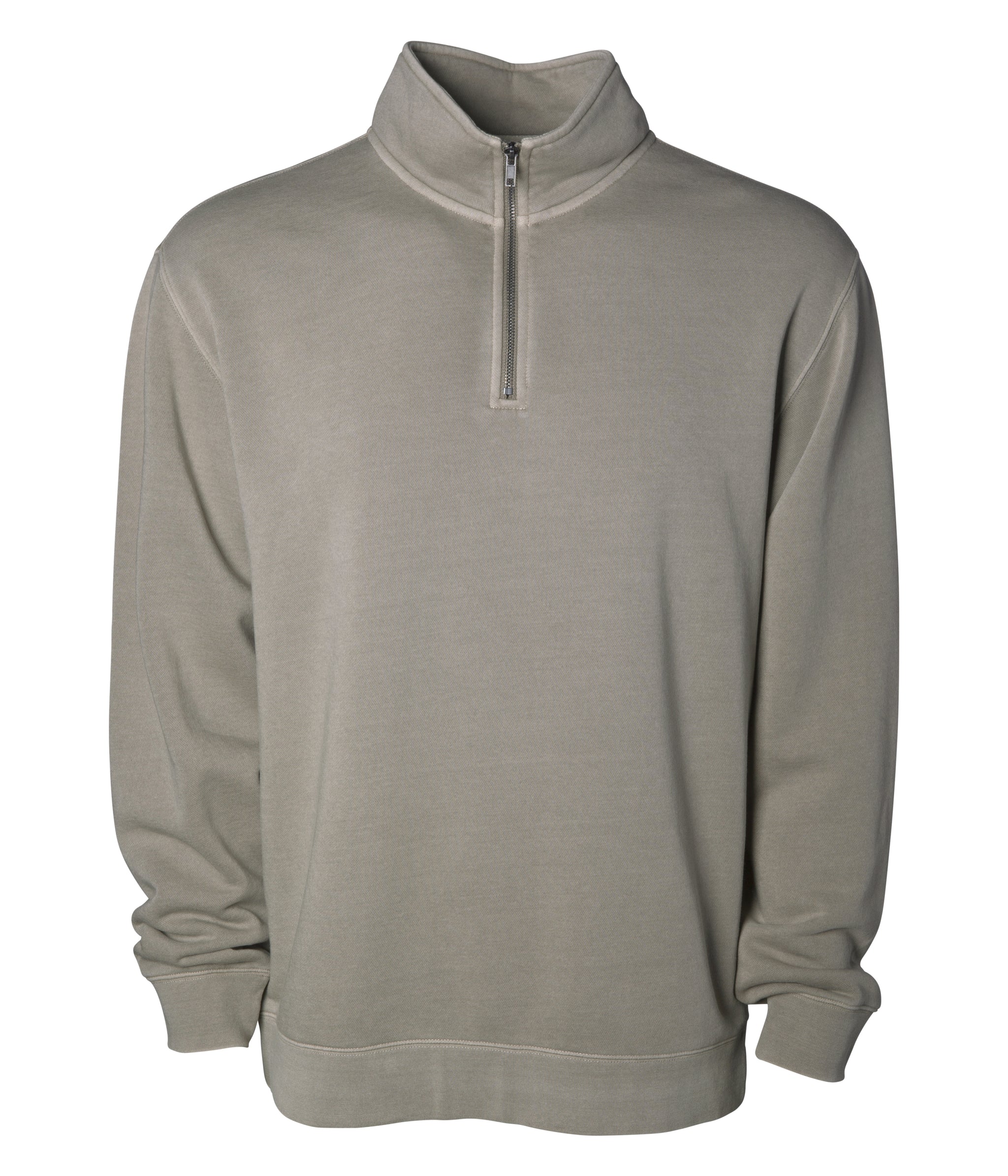 pigment dye quarter zip sweatshirt in color pigment cement