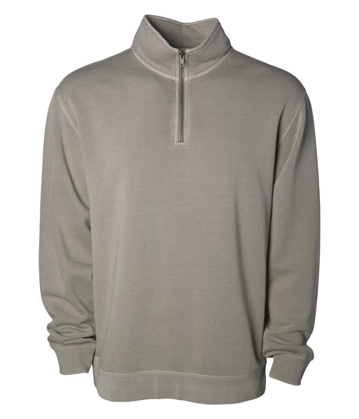 9oz. Unisex Midweight Pigment Dye Quarter Zip | Independent