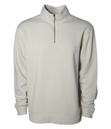 pigment dye quarter zip sweatshirt in color pigment ivory