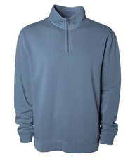 pigment dye quarter zip sweatshirt in color pigment slate blue