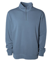 pigment dye quarter zip sweatshirt in color pigment slate blue