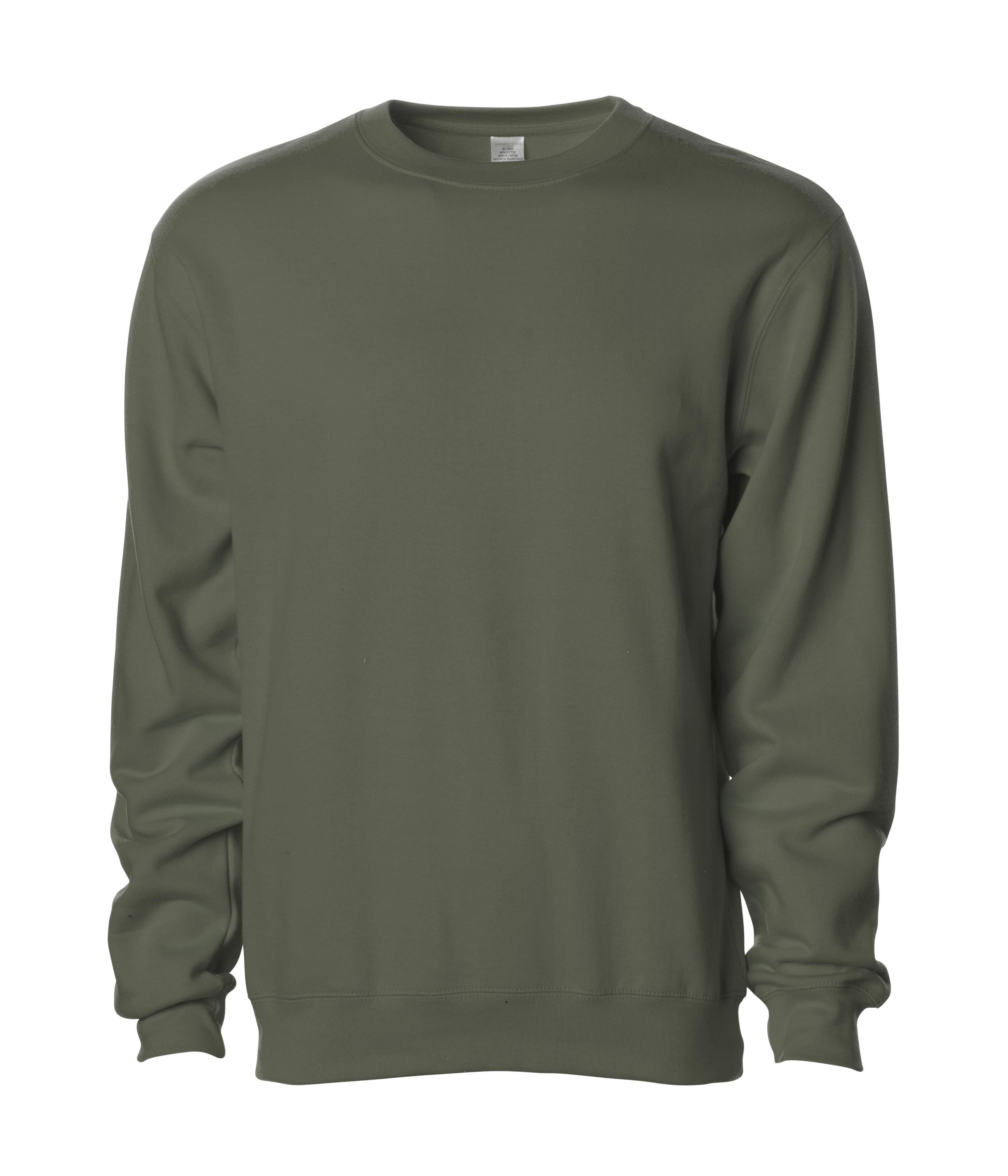 新品 GANG STARR CREWNECK ARMY GREEN XL 8.5oz. Youth Midweight Crew Neck | Independent Trading Co.