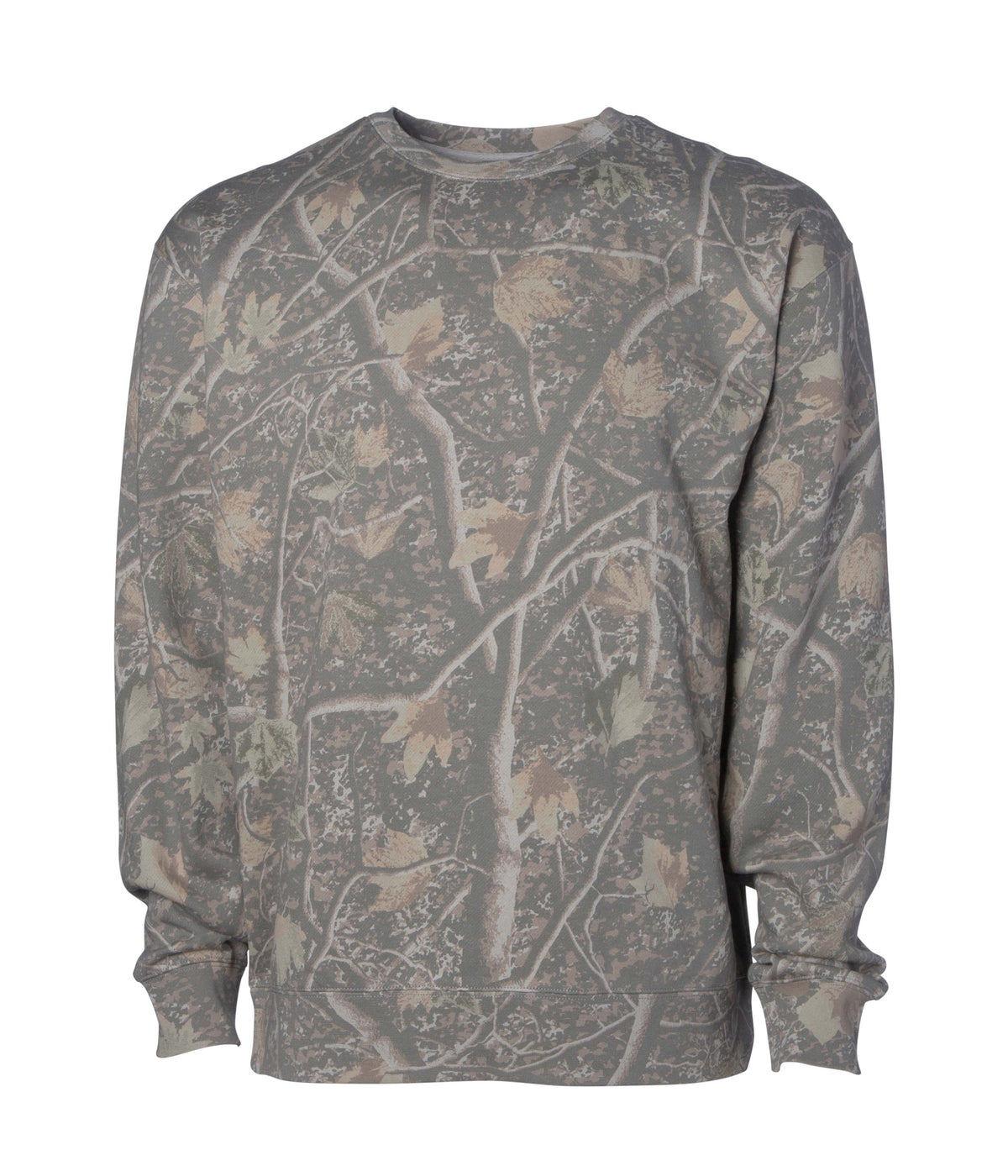 Deadwood Tree Camo SS3001Y 8.5oz. Youth Midweight Crew Neck Sweatshirt by Independent Trading Co.