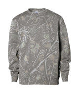 Deadwood Tree Camo SS3001Y 8.5oz. Youth Midweight Crew Neck Sweatshirt by Independent Trading Co.