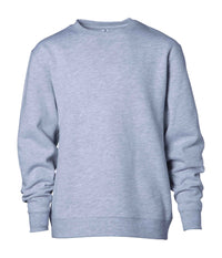 Grey Heather SS3001Y 8.5oz. Youth Midweight Crew Neck Sweatshirt by Independent Trading Co.