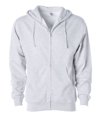 Independent Trading Co. Zip Hoodie SS4500Z in color Ash Heather