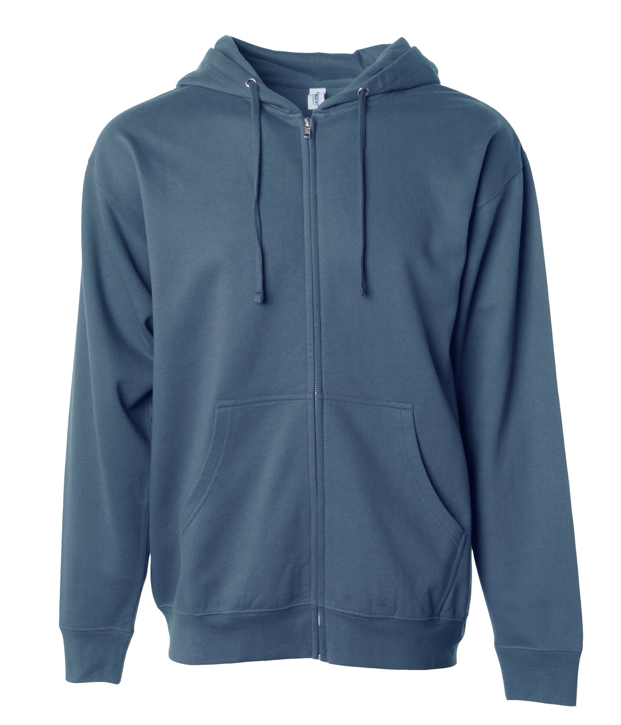 Independent Trading Co. Zip Hoodie SS4500Z in color Storm Blue