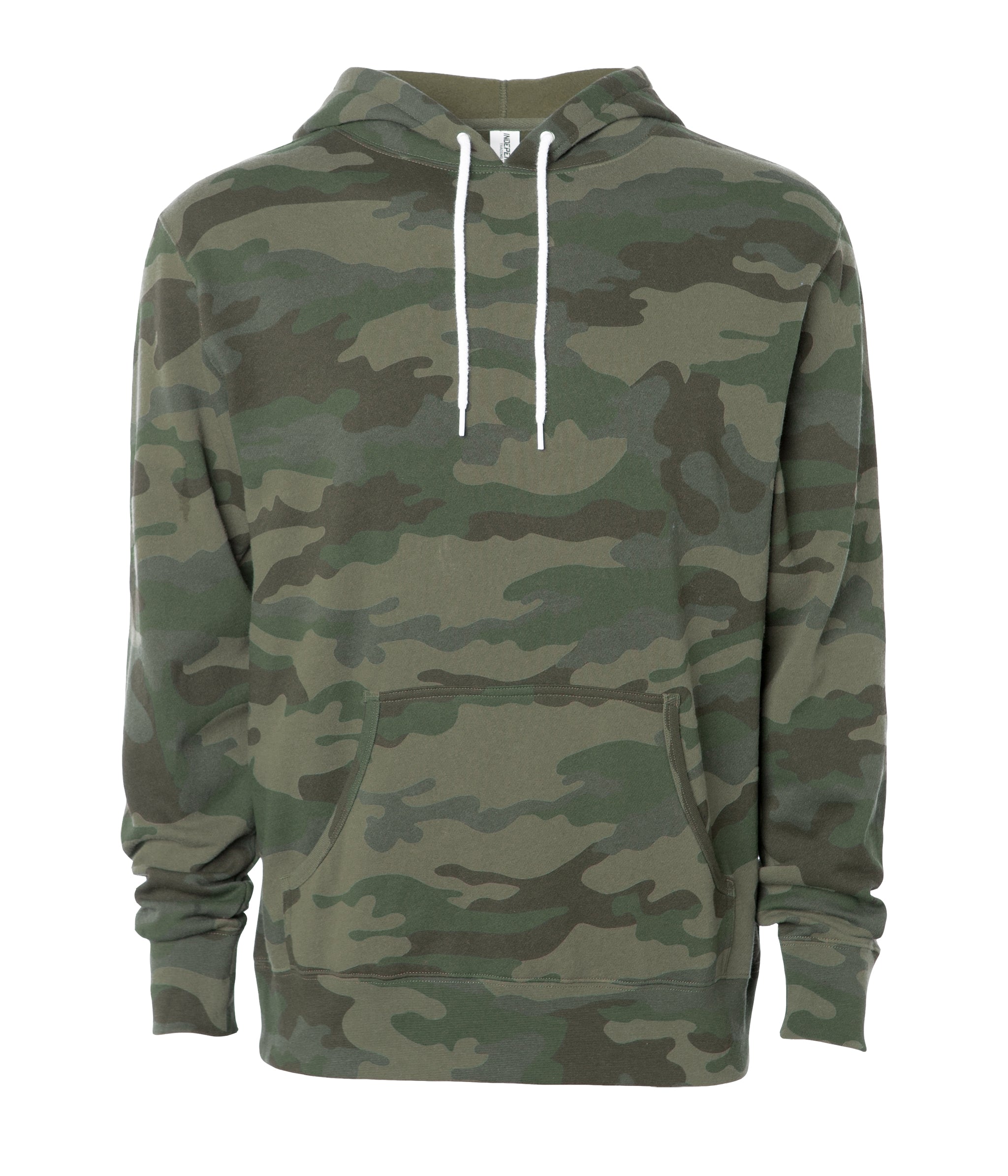 Independent Trading Co. AFX90UN unisex Lightweight Hooded Sweatshirt - Forest Camo - 3XL