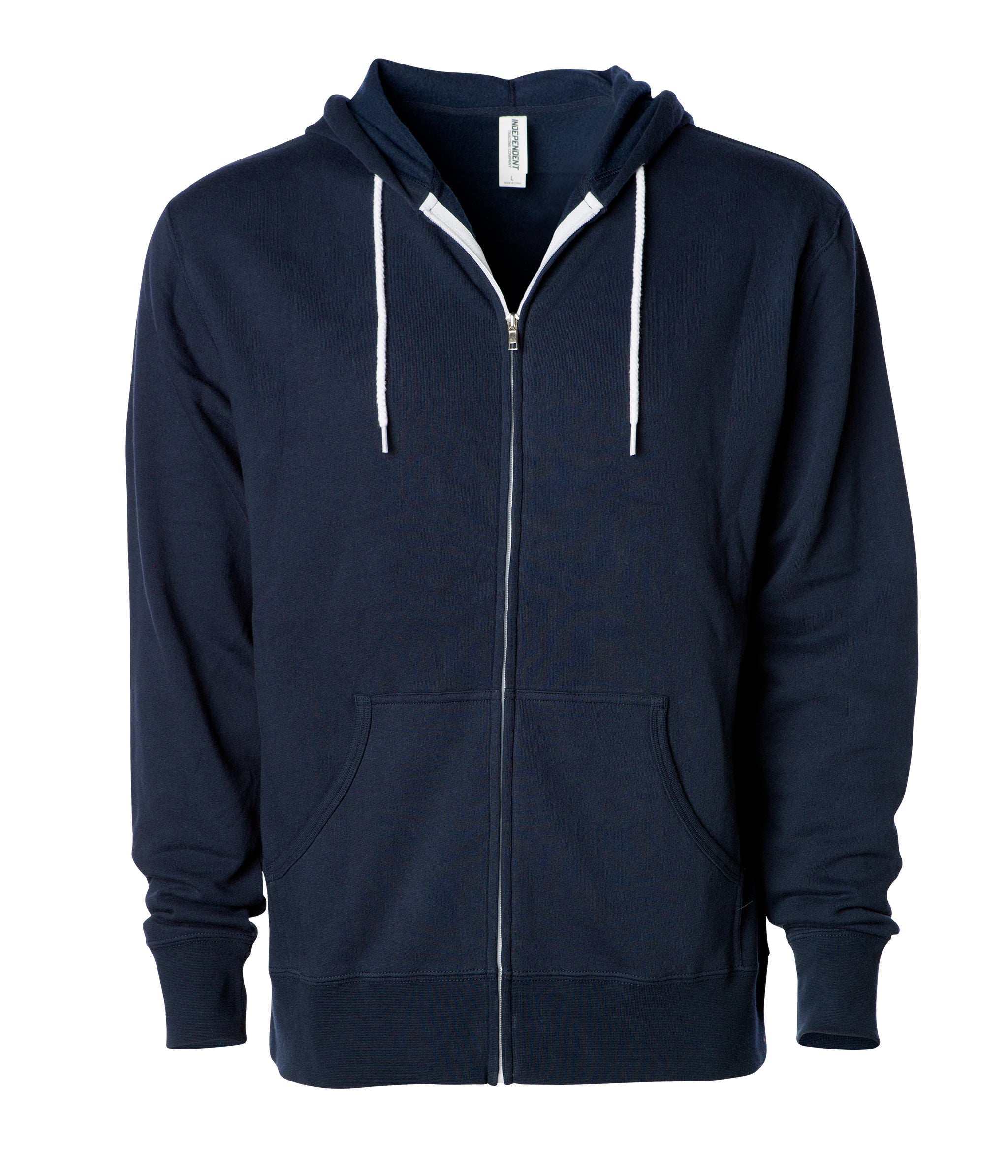 Unisex Contrasting Zip Hooded Sweatshirt