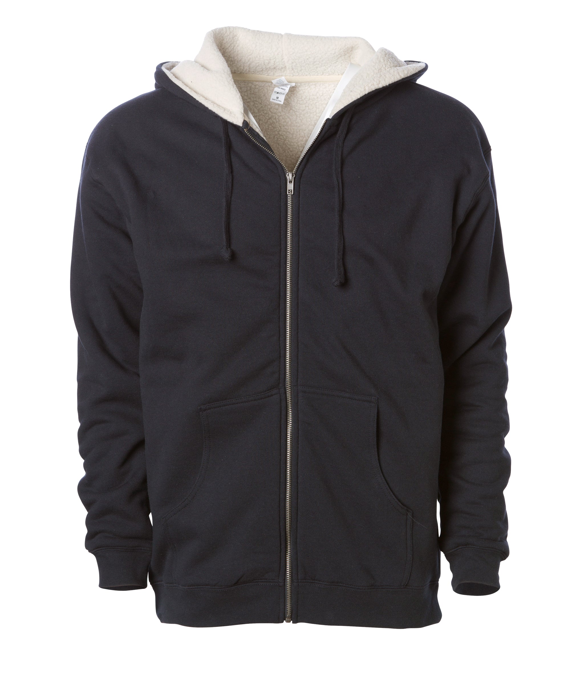 Sherpa Lined Zip Hooded Sweatshirt
