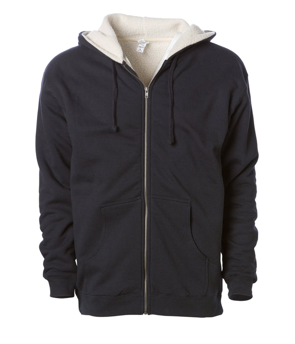 Sherpa Lined Zip Hooded Sweatshirts | Independent Trading Company