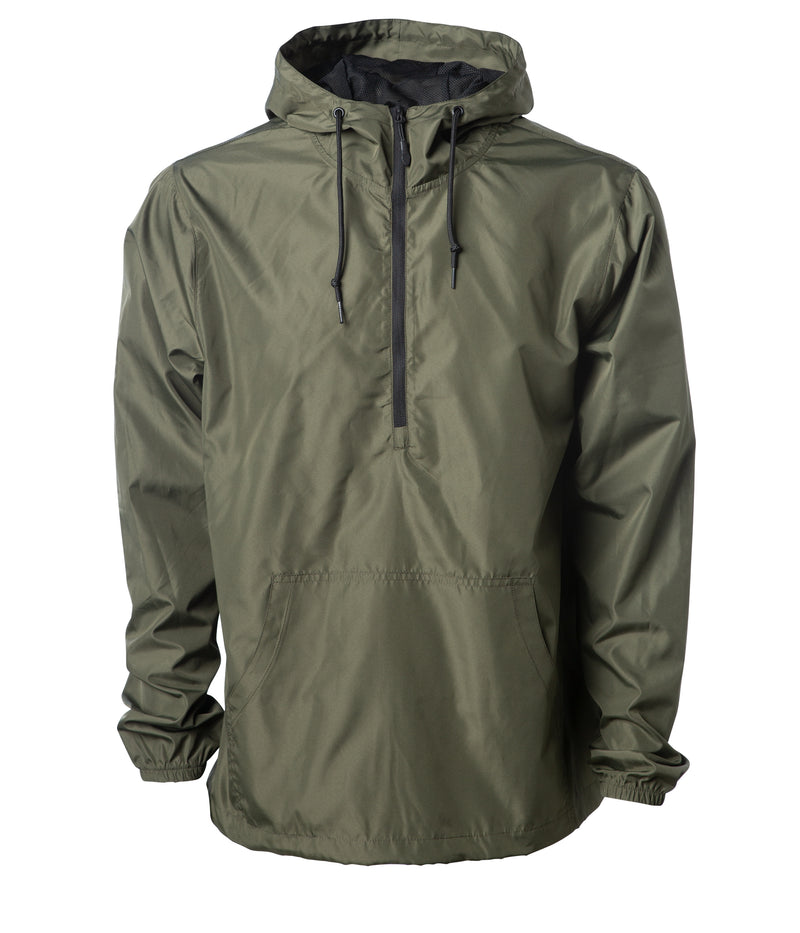 Pullover Windbreaker Anorak Jacket Independent Trading Co