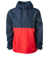 Lightweight Pullover Windbreaker Anorak Jacket in color Classic Navy/Red
