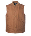 EXP560V Men’s Canvas Workwear Vest in color Saddle.