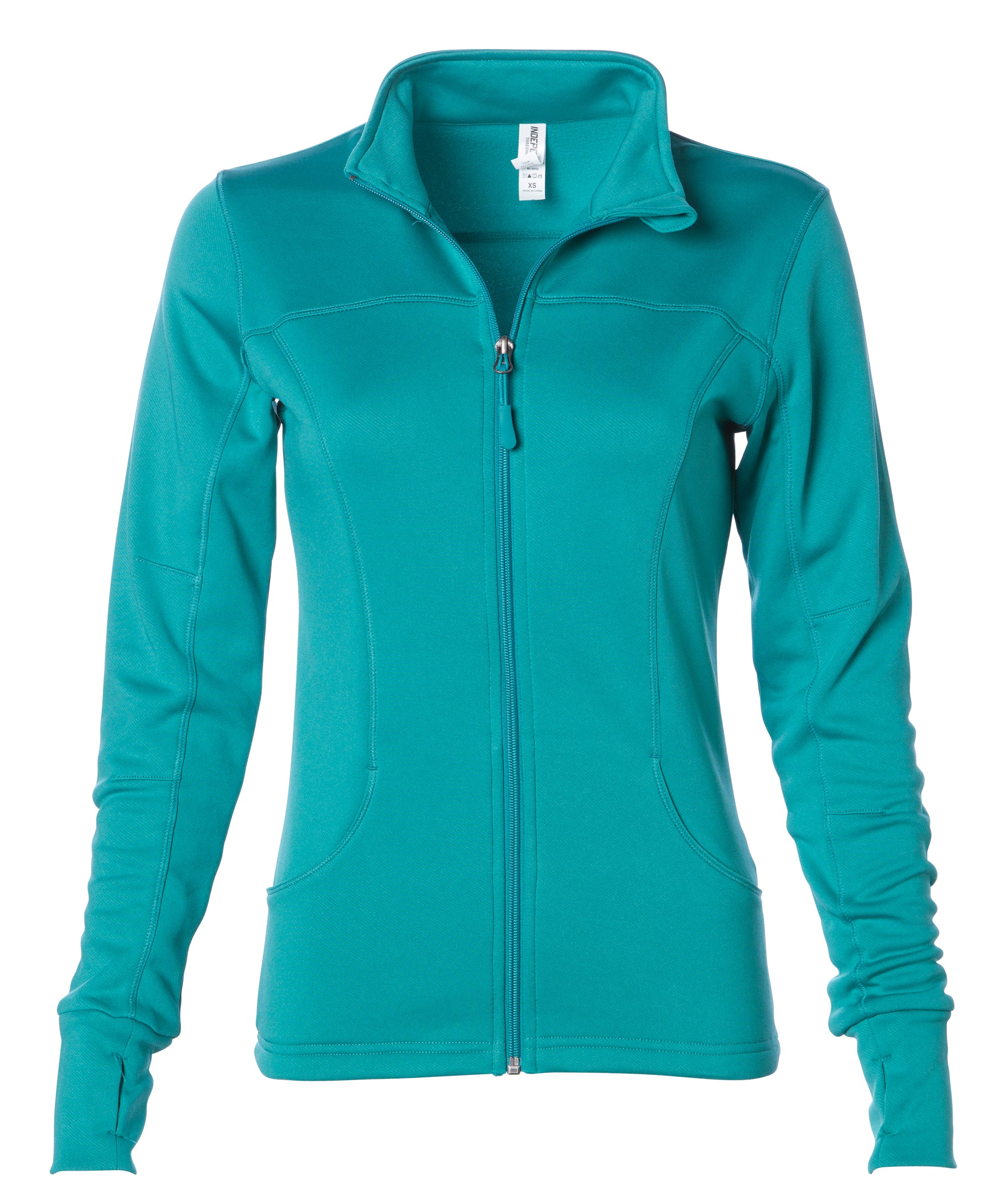 Independent Trading Co. EXP60PAZ Women's Poly-Tech Full-Zip Track Jacket - Lapis Green - S