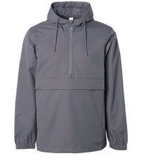 Water Resistant Windbreaker Anorak Jacket in color Graphite