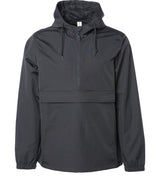 Water Resistant Windbreaker Anorak Jacket in color Black