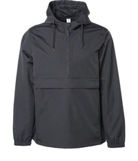 Water Resistant Windbreaker Anorak Jacket in color Black
