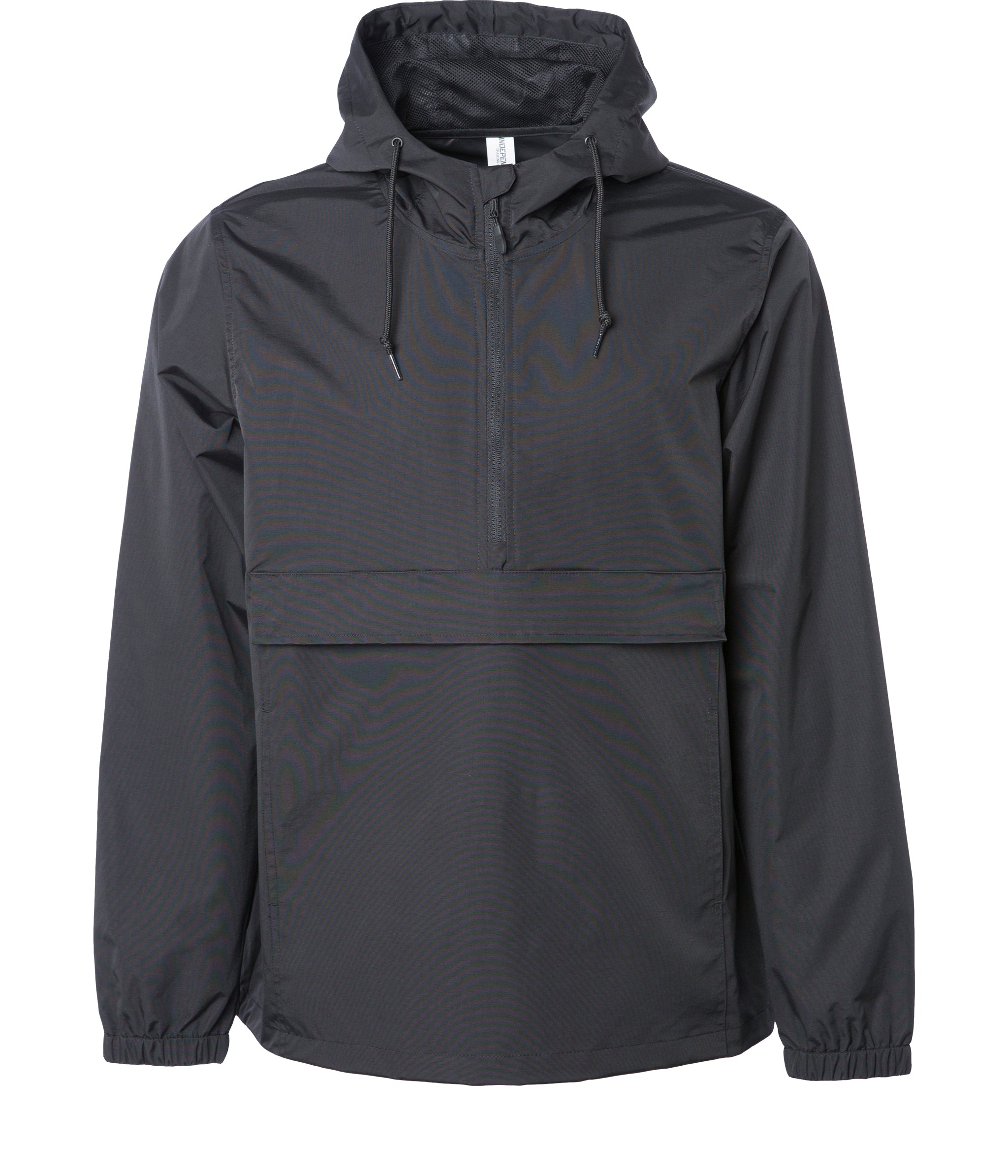 Water Resistant Windbreaker Anorak Jacket in color Black