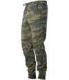 IND20PNT Men's Midweight Fleece Pant in color Forest Camo quarter turn.