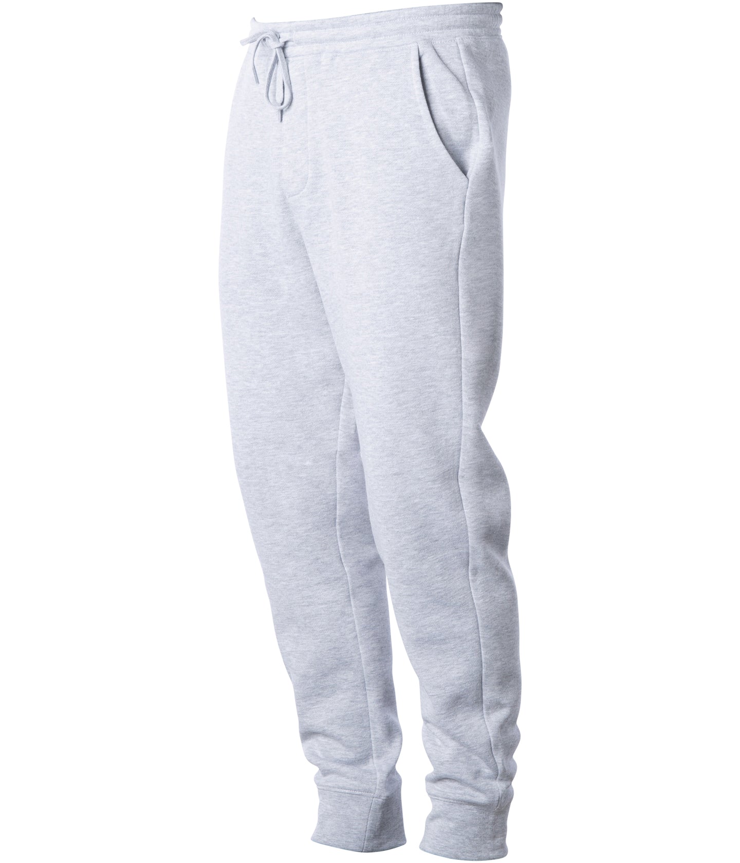 IND20PNT Men's Midweight Fleece Pant in color Grey Heather quarter turn.