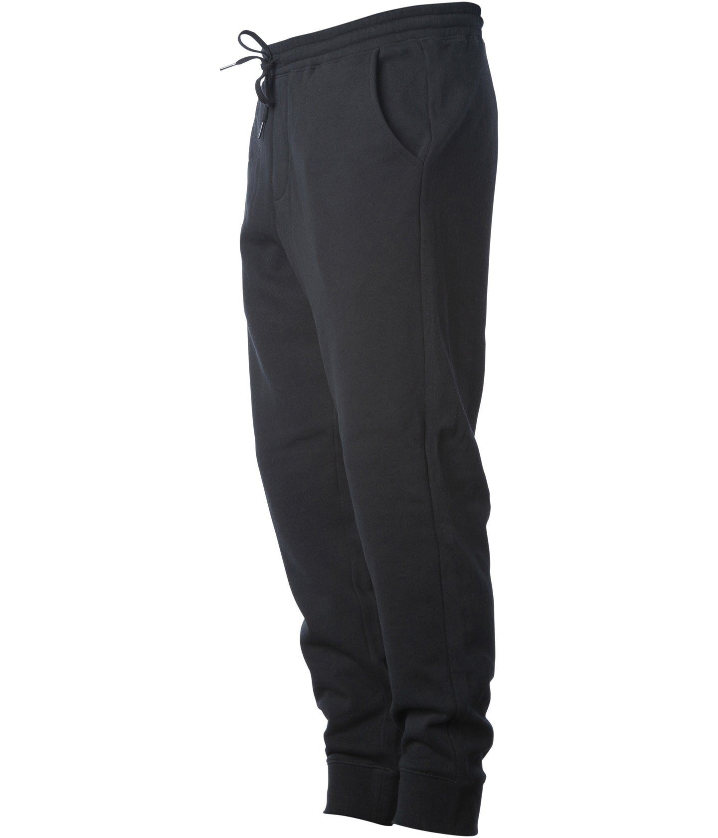 IND20PNT Men's Midweight Fleece Pant in color Black quarter turn.