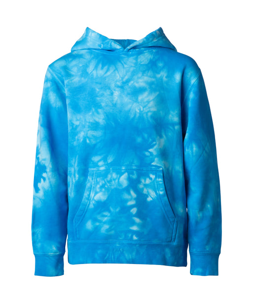 Independent Trading Co. PRM1500TD Youth Midweight Tie Dye Hooded Pullover - Tie Dye Sunset Swirl, XL