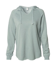 Women's California Wave Wash Hooded Pullover in color Sage.