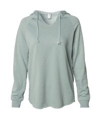 Women's California Wave Wash Hooded Pullover in color Sage.