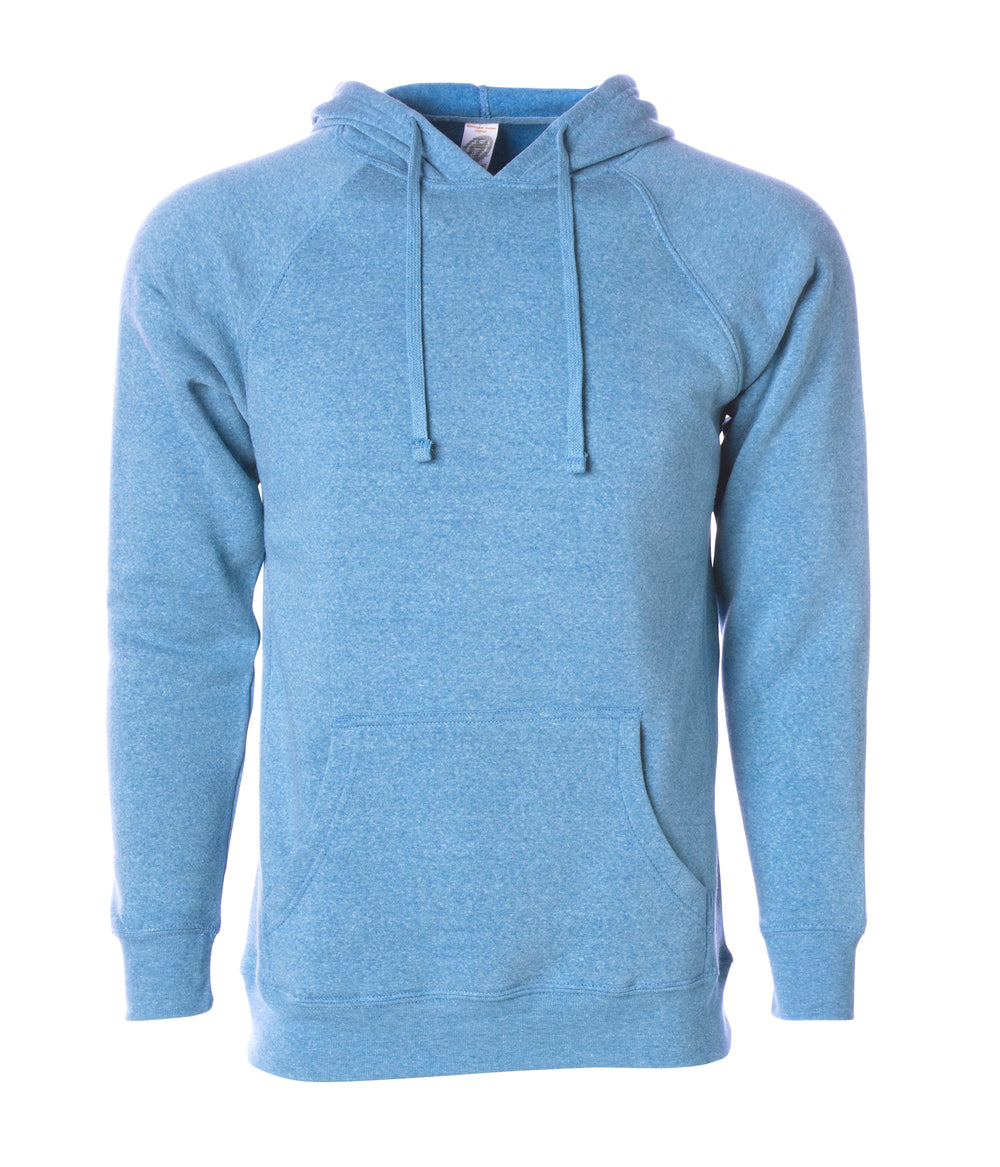 Custom Light Blue Royal-White Raglan Sleeves Pullover Personalized Sweatshirt Hoodie main image 0